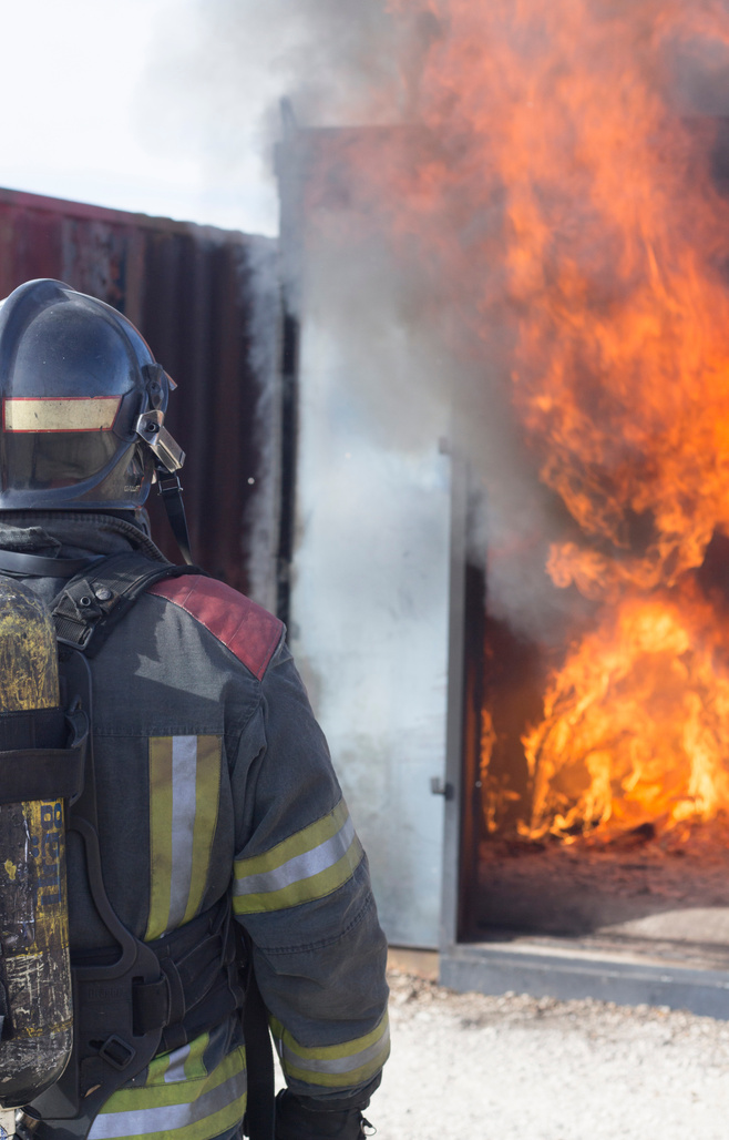 Fireman Fire Training Station Drill